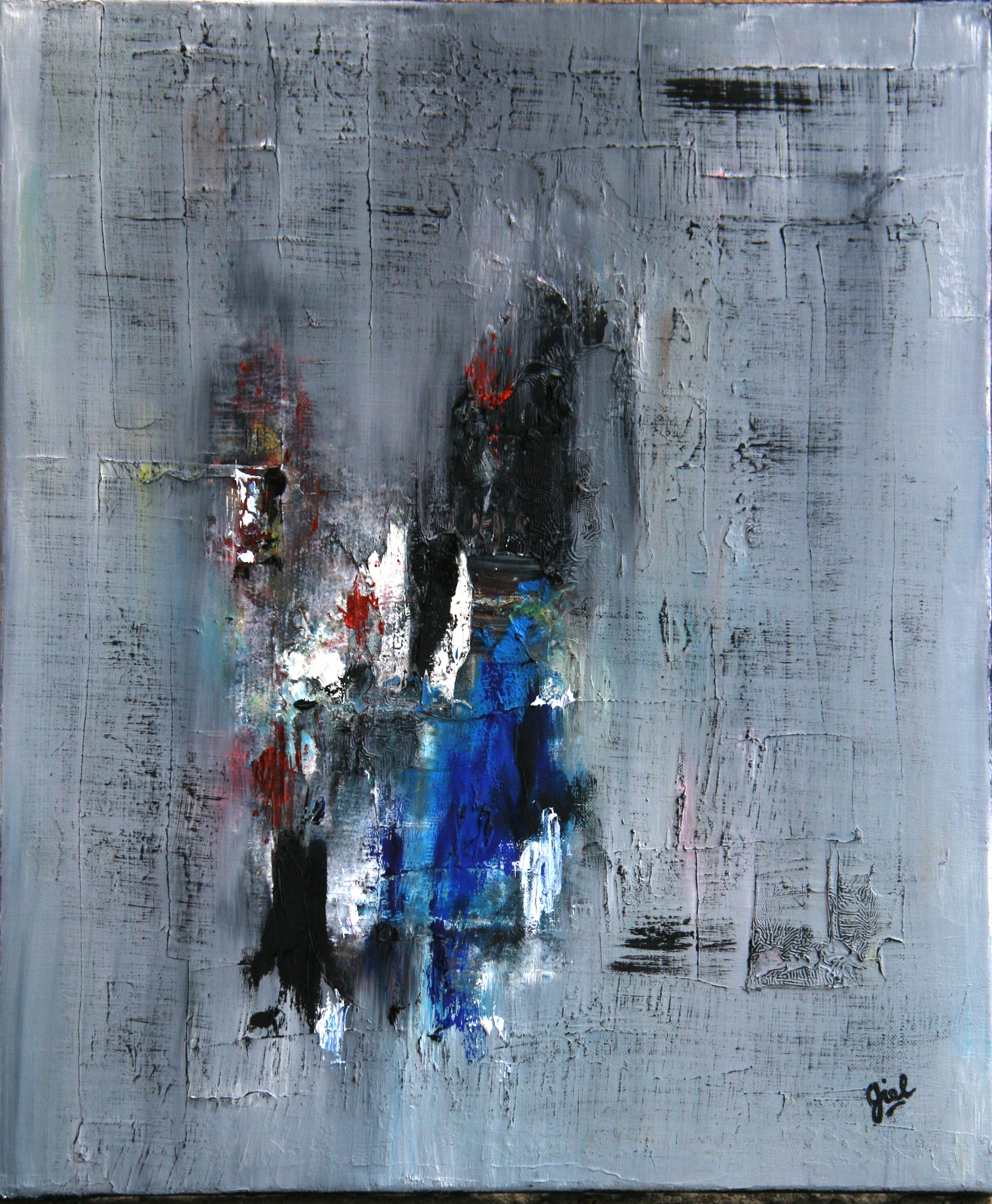 90  REFLETS  2011 HUILE SUR TOILE  46 x 55